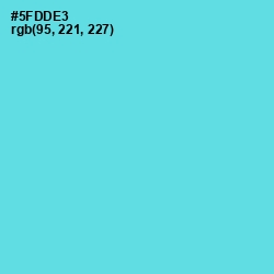#5FDDE3 - Turquoise Blue Color Image