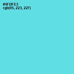 #5FDFE3 - Turquoise Blue Color Image