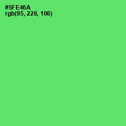 #5FE46A - Pastel Green Color Image
