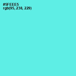 #5FEEE5 - Turquoise Blue Color Image