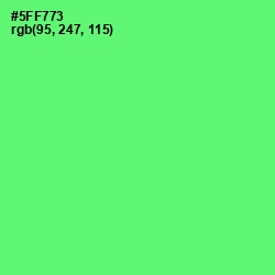 #5FF773 - Screamin' Green Color Image