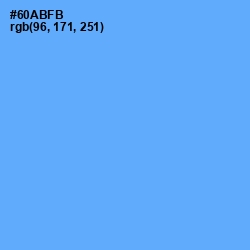 #60ABFB - Cornflower Blue Color Image