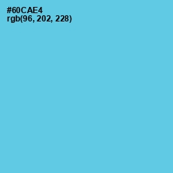 #60CAE4 - Turquoise Blue Color Image