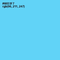 #60D3F7 - Turquoise Blue Color Image