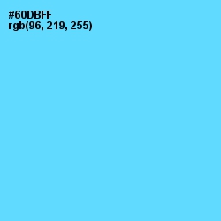 #60DBFF - Turquoise Blue Color Image