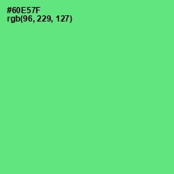 #60E57F - Screamin' Green Color Image