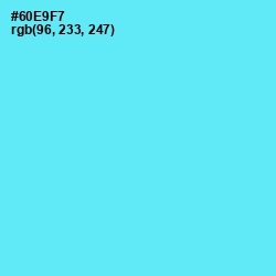 #60E9F7 - Turquoise Blue Color Image