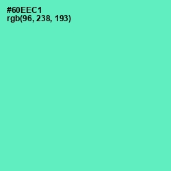 #60EEC1 - Aquamarine Color Image