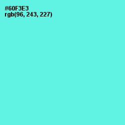 #60F3E3 - Turquoise Blue Color Image