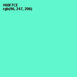 #60F7CE - Aquamarine Color Image