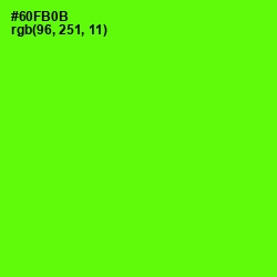 #60FB0B - Bright Green Color Image