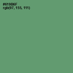 #619B6F - Viridian Green Color Image