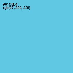#61C8E4 - Turquoise Blue Color Image