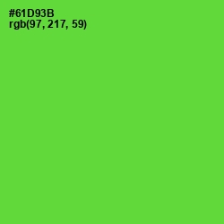 #61D93B - Bright Green Color Image