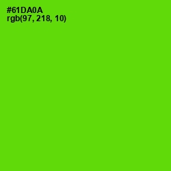 #61DA0A - Bright Green Color Image