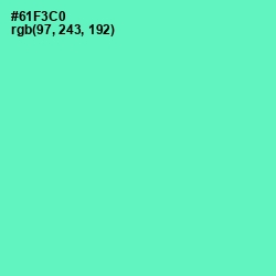 #61F3C0 - Aquamarine Color Image