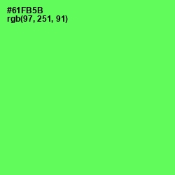 #61FB5B - Screamin' Green Color Image
