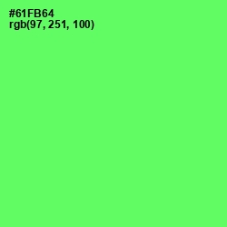 #61FB64 - Screamin' Green Color Image