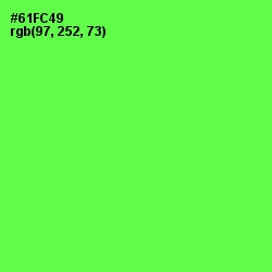 #61FC49 - Screamin' Green Color Image