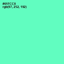 #61FCC0 - Aquamarine Color Image