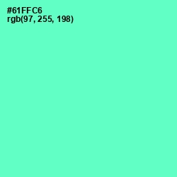 #61FFC6 - Aquamarine Color Image