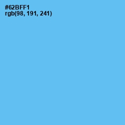#62BFF1 - Picton Blue Color Image