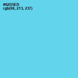 #62D5ED - Turquoise Blue Color Image