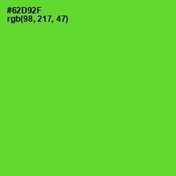 #62D92F - Bright Green Color Image