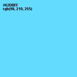 #62DBFF - Turquoise Blue Color Image