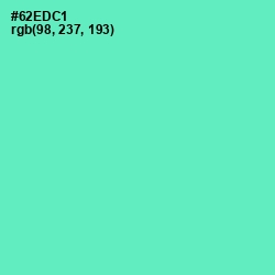 #62EDC1 - Aquamarine Color Image