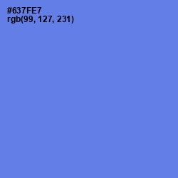 #637FE7 - Moody Blue Color Image