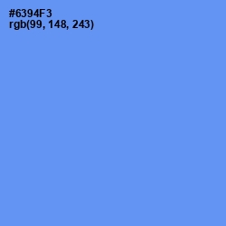 #6394F3 - Cornflower Blue Color Image