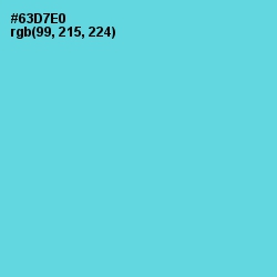 #63D7E0 - Turquoise Blue Color Image