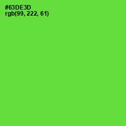 #63DE3D - Bright Green Color Image