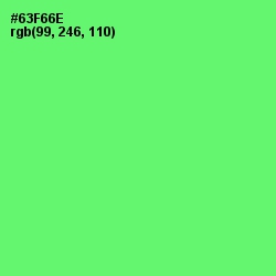 #63F66E - Screamin' Green Color Image