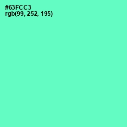 #63FCC3 - Aquamarine Color Image