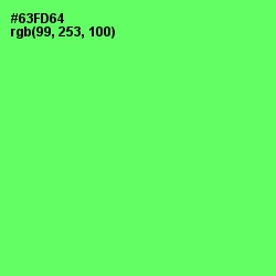#63FD64 - Screamin' Green Color Image