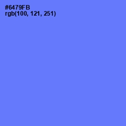 #6479FB - Royal Blue Color Image