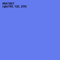#647AEF - Moody Blue Color Image