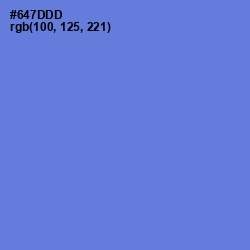 #647DDD - Moody Blue Color Image