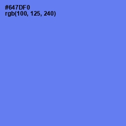 #647DF0 - Moody Blue Color Image