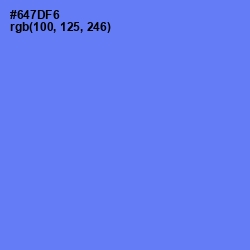 #647DF6 - Moody Blue Color Image