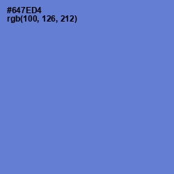 #647ED4 - Moody Blue Color Image