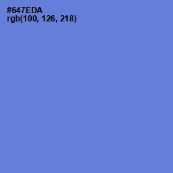 #647EDA - Moody Blue Color Image