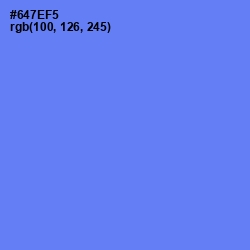 #647EF5 - Moody Blue Color Image
