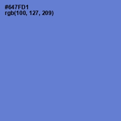 #647FD1 - Moody Blue Color Image