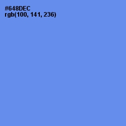 #648DEC - Cornflower Blue Color Image