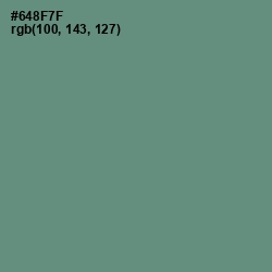 #648F7F - Viridian Green Color Image