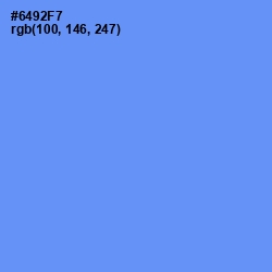 #6492F7 - Cornflower Blue Color Image