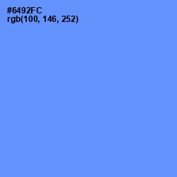 #6492FC - Cornflower Blue Color Image